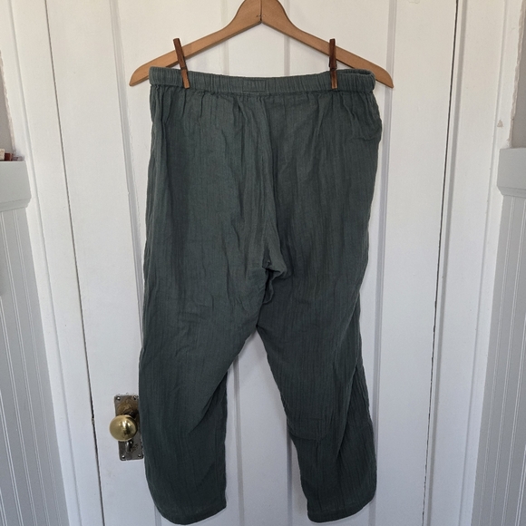 Pact Women's Organic Cotton Coastal Double Gauze Tapered Pull-On Pant Size L - Picture 9 of 13